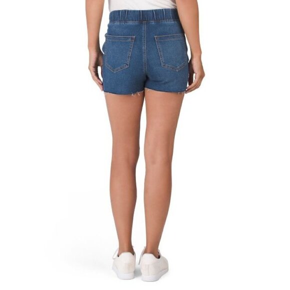 REWASH Juniors Denim Jogger Shorts Blue Size Small - Picture 2 of 12